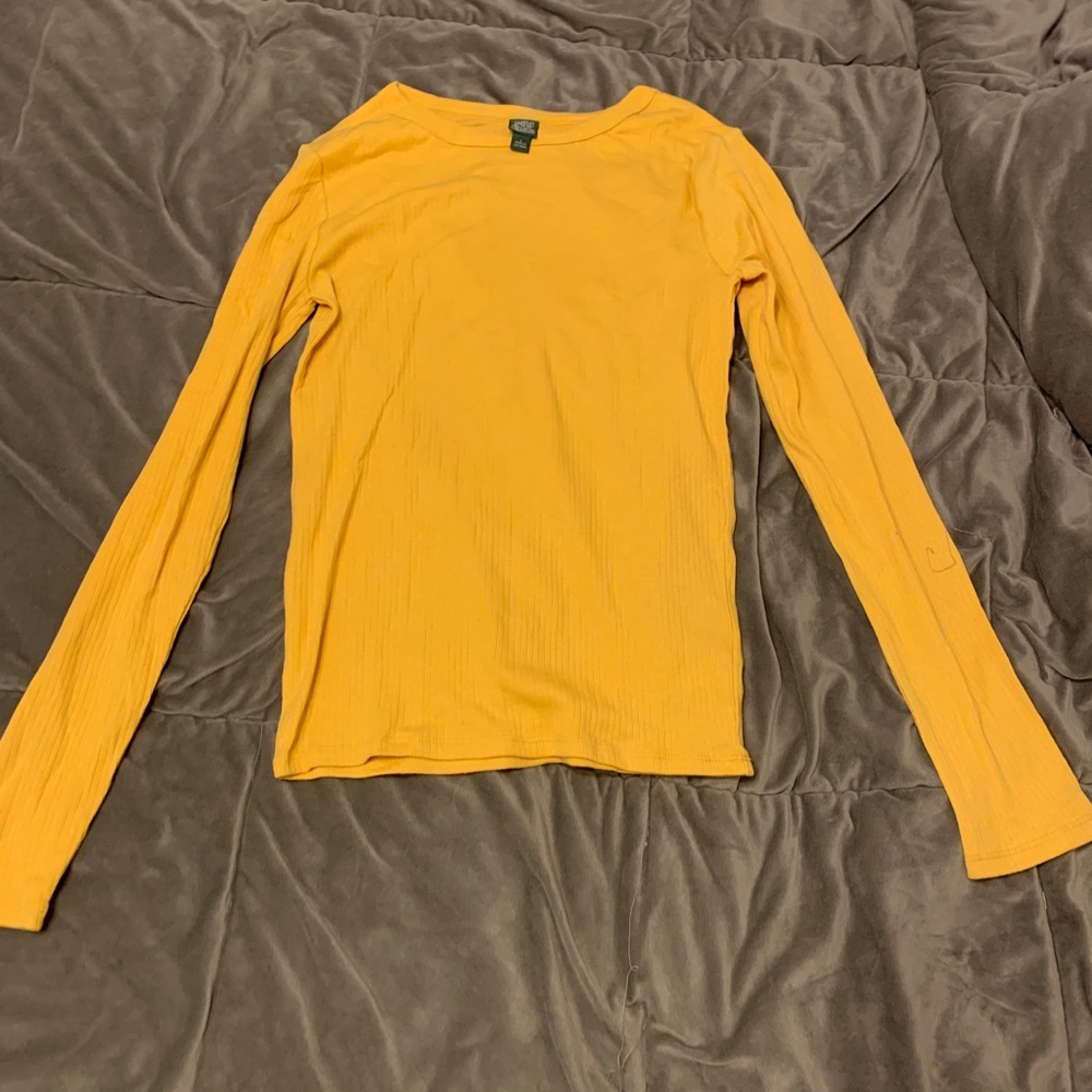 Long sleeve yellow shirt